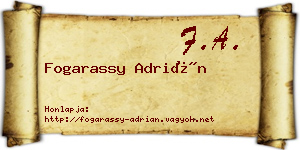 Fogarassy Adrián névjegykártya