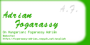 adrian fogarassy business card